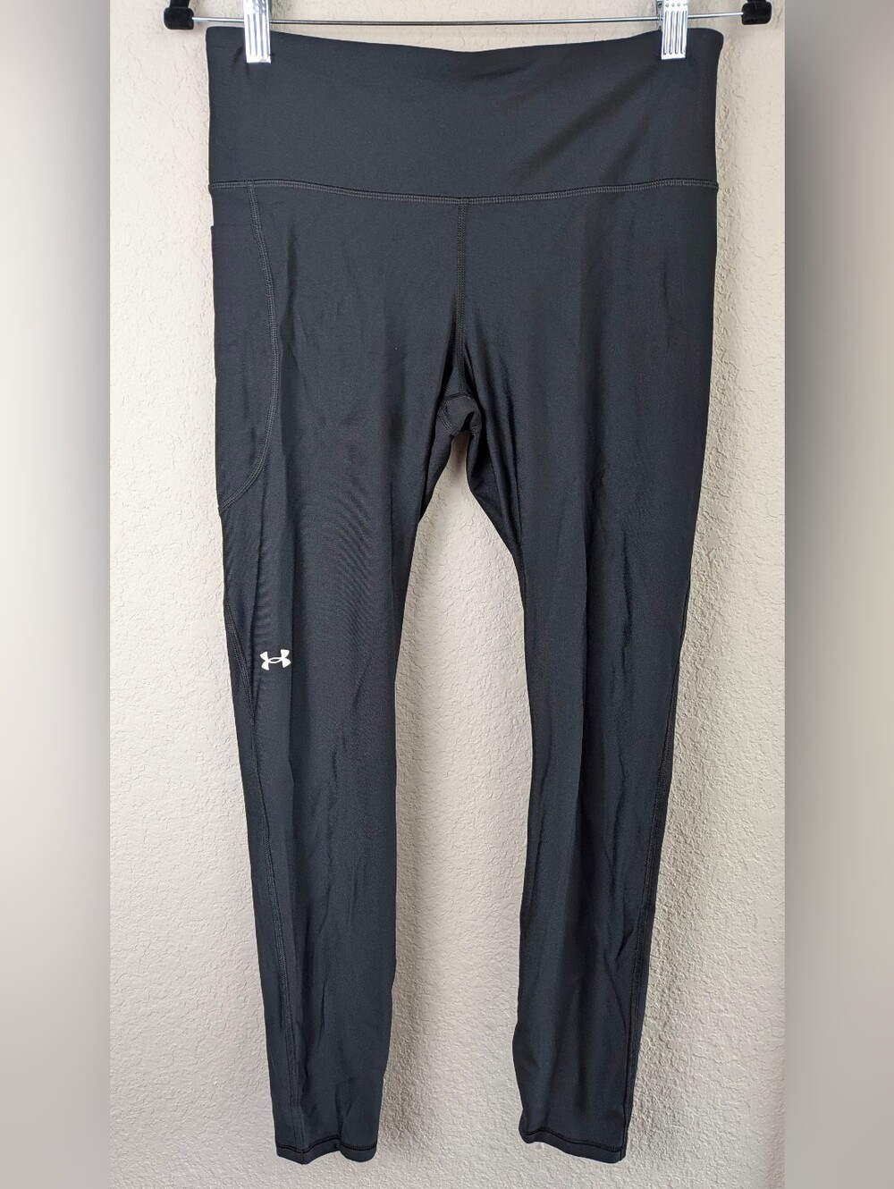 Under Armour Compression Leggings L Heatgear Black 29" Inseam Like New